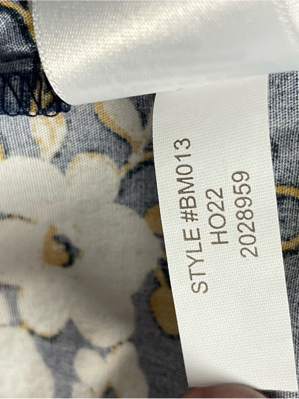 J. Crew Cotton Poplin Ruffle Top Floral Long-Sleeve Blouse - Navy - Picture 8 of 9